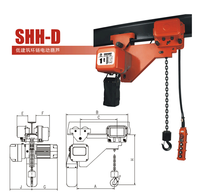 SHH-D低建筑環(huán)鏈電動葫蘆